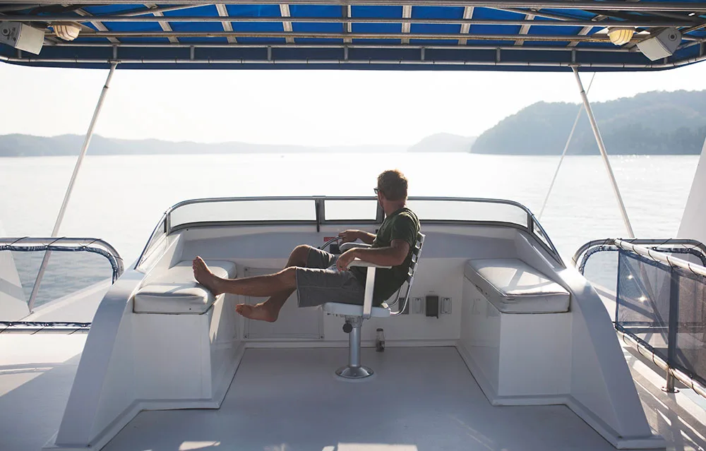 Enjoying the View on a Houseboat